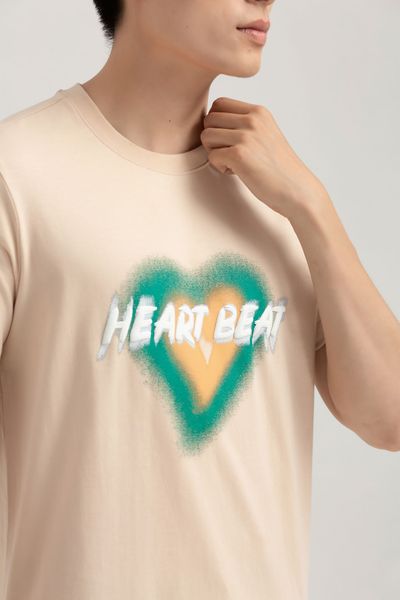 Áo Thun Nam Regular In Graphics Heart Beat MTS 1241