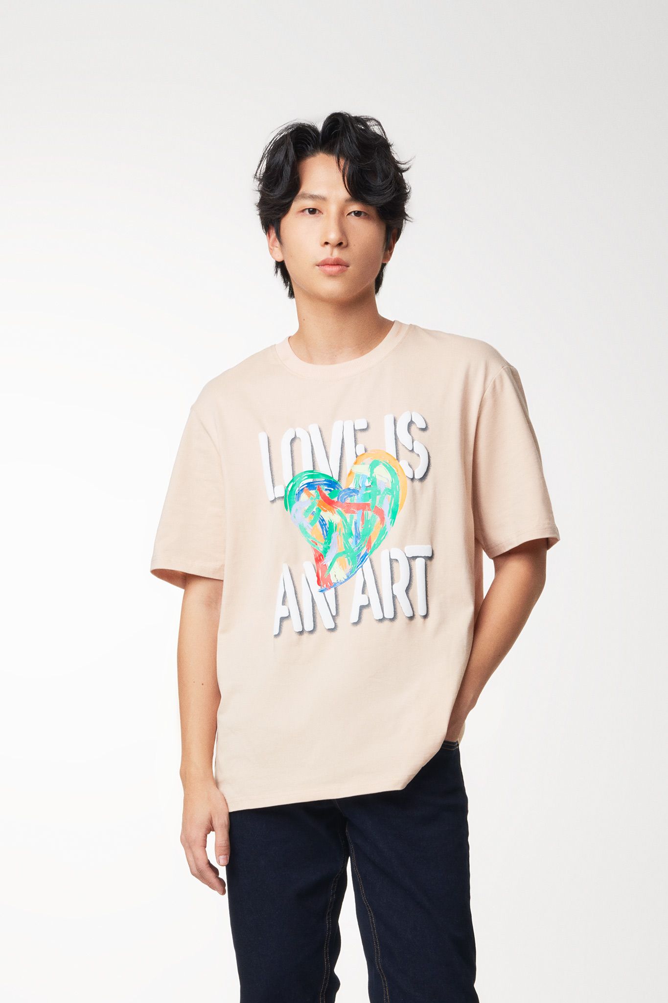 Áo Thun Nam Relax In Graphics Love Is An Art MTS 1239 -