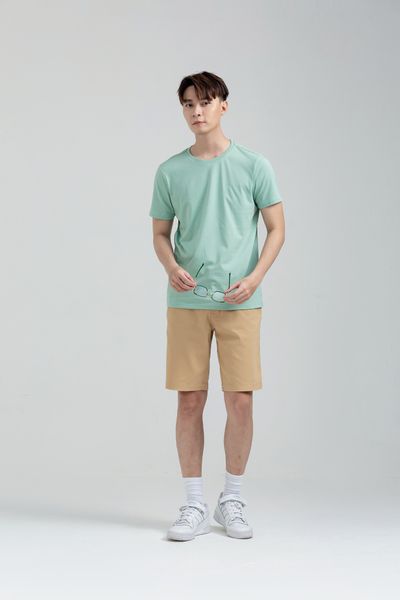 Áo Thun Slim Fit Cổ Tròn In Logo X MTS 1168