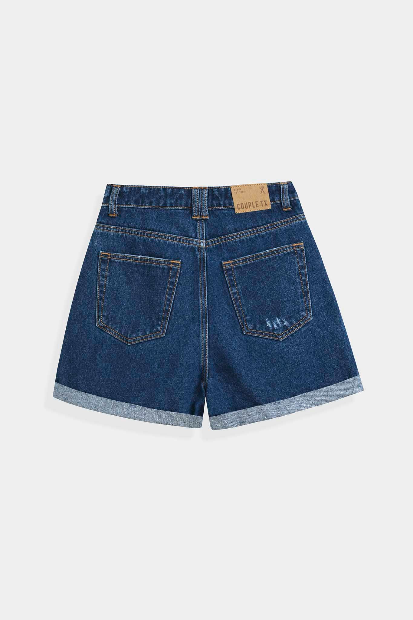 Quần Short Jeans Nữ Loose Fit Wash Rách WSR 2019 -