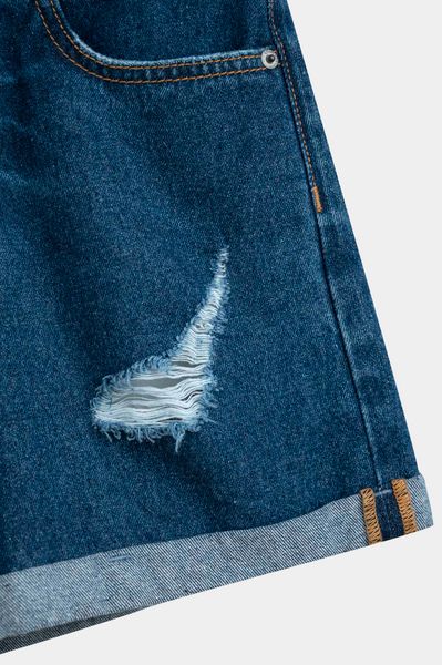 Quần Short Jeans Nữ Loose Fit Wash Rách WSR 2019