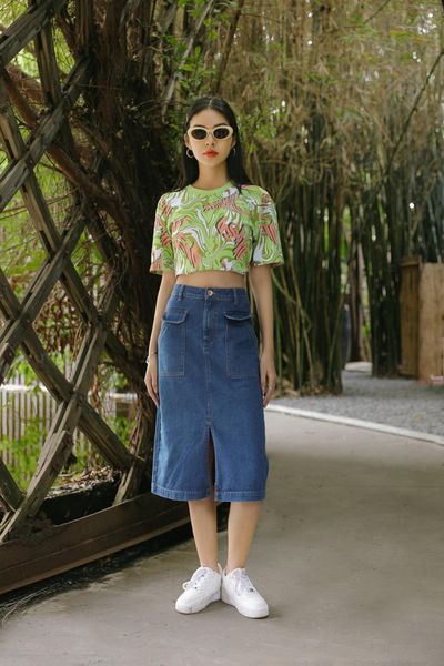 Áo Thun Nữ Pattern In Tấm WTS 2253