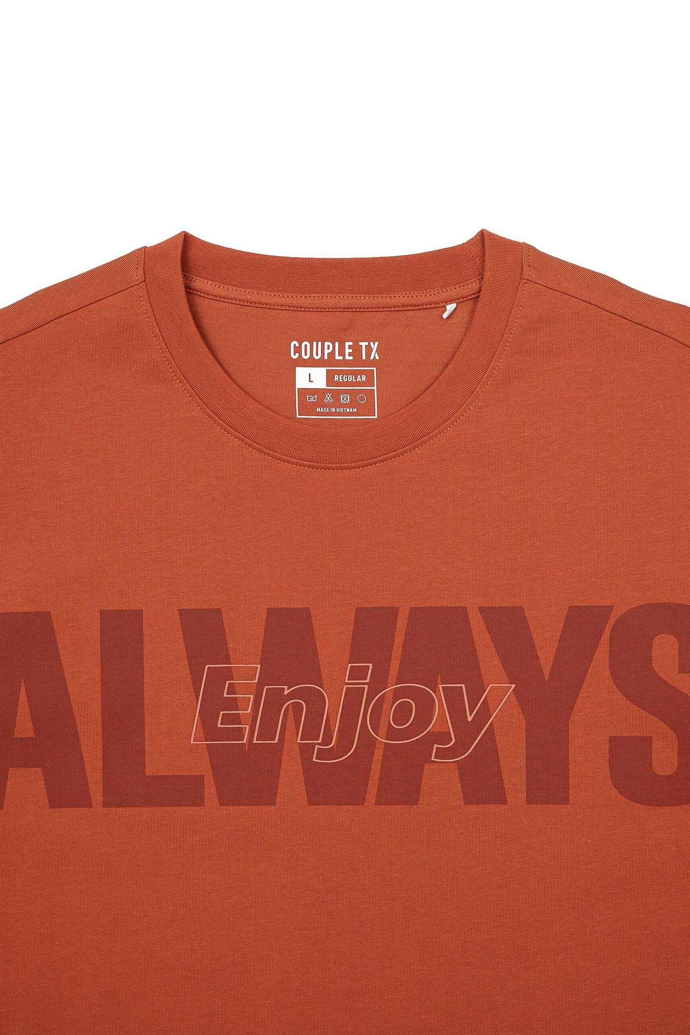 Áo Thun Trẻ Em In Thêu Typo Always Enjoy KTS 3196 - Áo Thun Trẻ Em Coupletx In Thêu Typo Always Enjoy KTS 3196