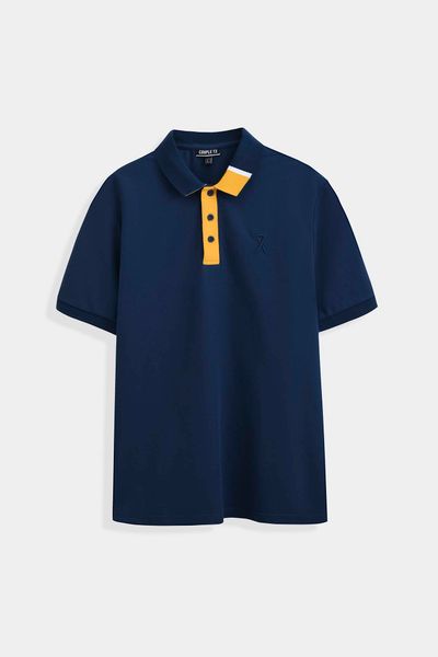 Áo Polo Trẻ Em Pique Regular Fit Phối Trụ Bo Kiểu KPO 3023
