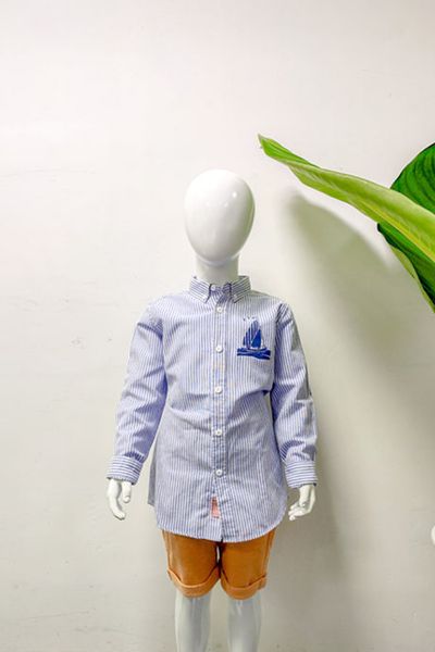 Áo Sơ Mi Sọc Tay Dài Bé Trai KSH 5001