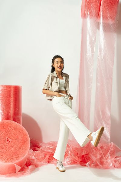 Áo Kiểu Croptop Nút Nữ WSH 2006