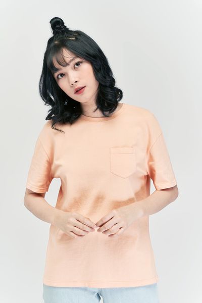 Áo Thun Nữ Trơn Túi Trước WTS 4059