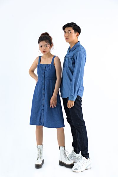 Đầm Nữ Denim Hai Dây WDR 4012