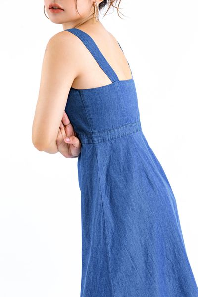 Đầm Nữ Denim Hai Dây WDR 4012