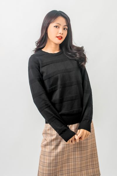 Áo Sweater Nữ Len Dệt Gân Ngang OSW 1011