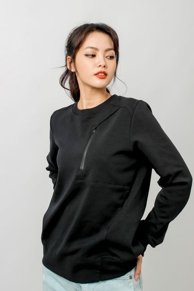 Áo Sweater Nữ Túi Dây Kéo OSW 1010