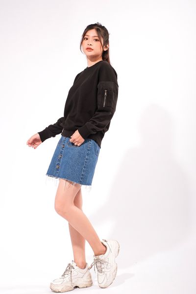 Áo Sweater Túi Dây Kéo Tay OSW 1002