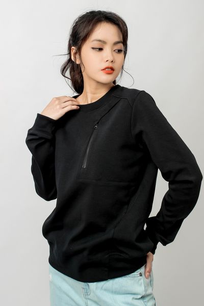 Áo Sweater Nữ Túi Dây Kéo OSW 1010