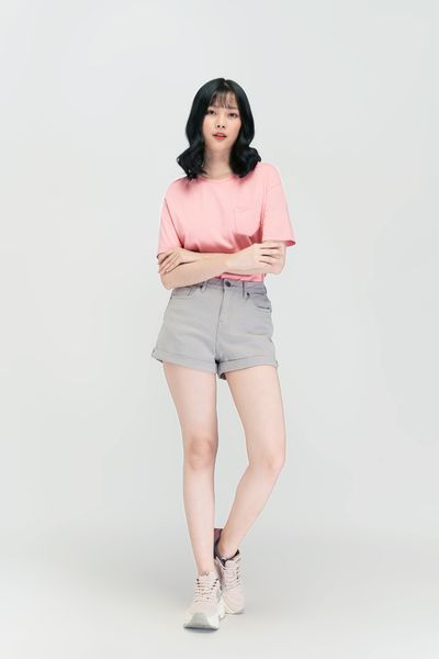 Áo Thun Nữ Trơn Túi Trước WTS 4059