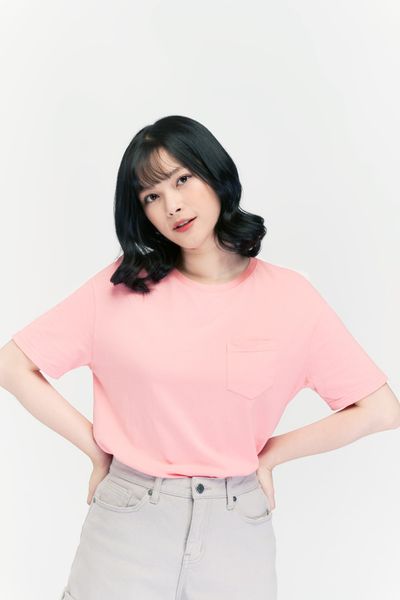 Áo Thun Nữ Trơn Túi Trước WTS 4059
