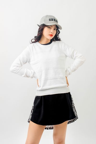 Áo Sweater Nữ Len Dệt Gân Ngang OSW 1011