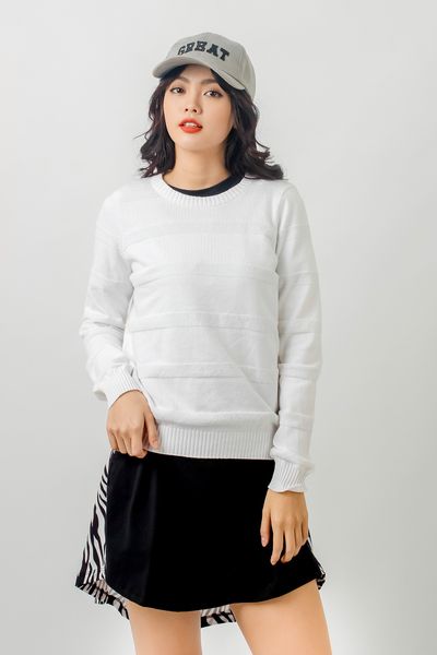 Áo Sweater Nữ Len Dệt Gân Ngang OSW 1011