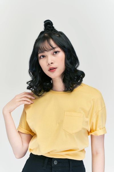 Áo Thun Nữ Trơn Túi Trước WTS 4059