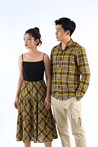 Đầm Nữ Phối Caro WDR 4016