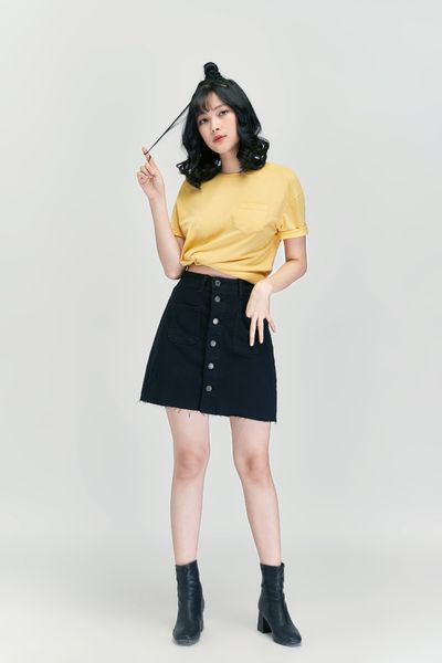 Áo Thun Nữ Trơn Túi Trước WTS 4059