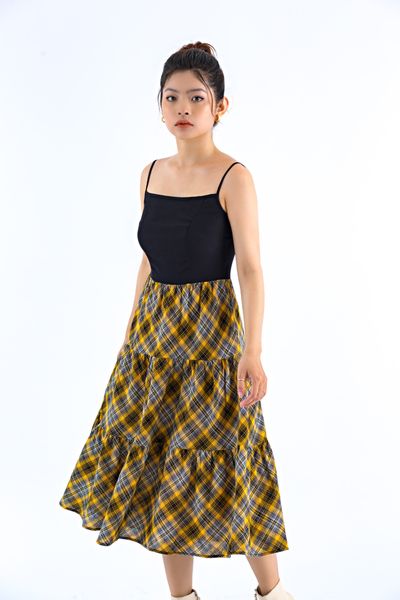 Đầm Nữ Phối Caro WDR 4016