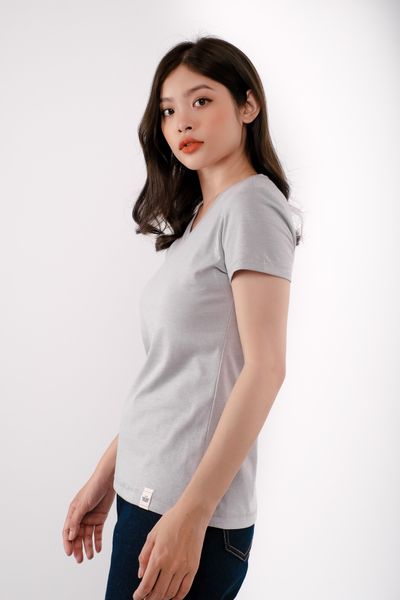 Áo Thun Nữ Basic Cổ Tim WTS 4057