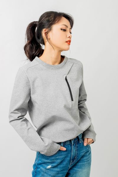 Áo Sweater Nữ Túi Dây Kéo OSW 1010