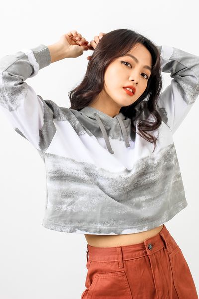Áo Khoác Hoodie Nữ In Loang OSW 1006