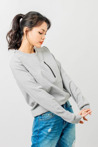 Áo Sweater Nữ Túi Dây Kéo OSW 1010