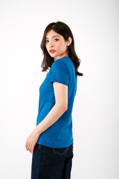 Áo Thun Nữ Basic Cổ Tim WTS 4057
