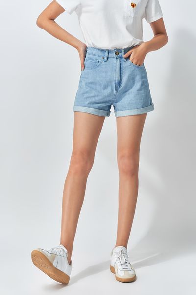 Quần Short Jeans Lưng Cao Nữ WSR 2001