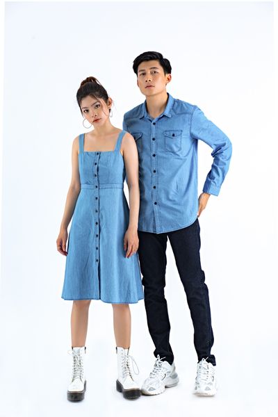 Đầm Nữ Denim Hai Dây WDR 4012