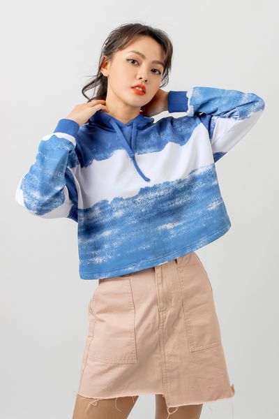 Áo Khoác Hoodie Nữ In Loang OSW 1006