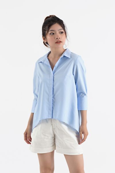 Áo Sơ Mi Nữ Giấu Nút Vạt Lệch WSH 4006