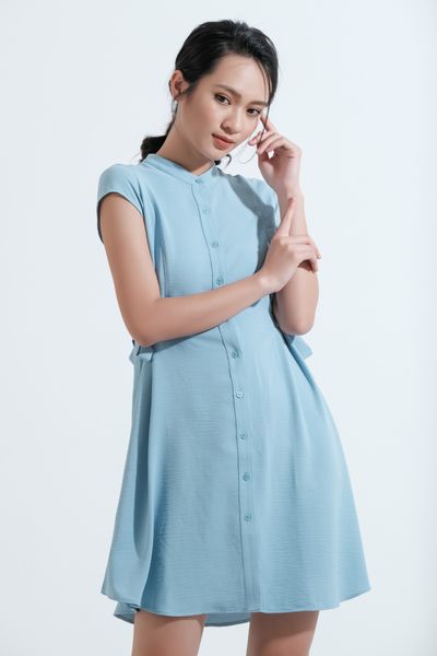 Đầm Sơ Mi Nữ Phối Nút WDR 4001