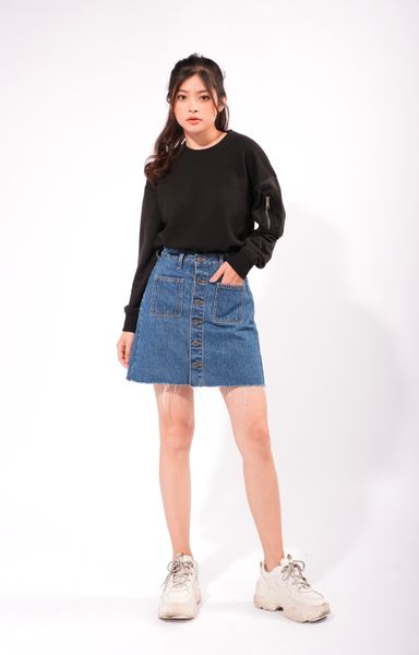Chân Váy Jeans Nữ Chữ A WSK 4014