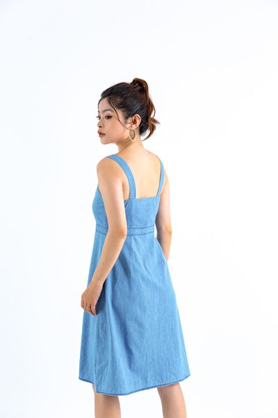 Đầm Nữ Denim Hai Dây WDR 4012