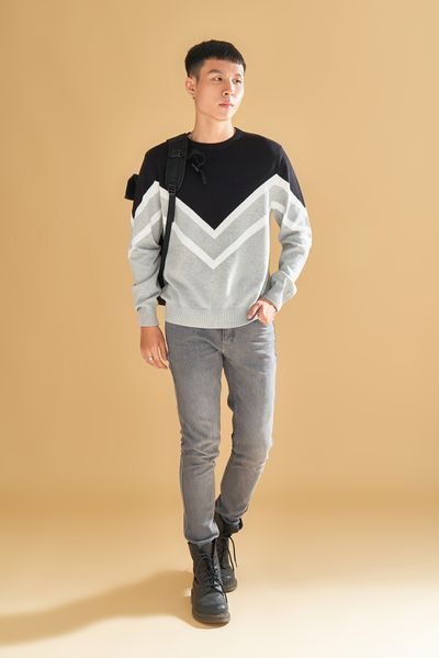 Áo Len Nam Phối Màu Zigzag MOS 1002