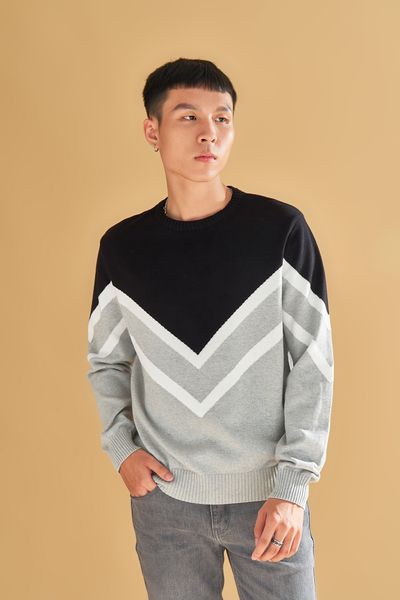 Áo Len Nam Phối Màu Zigzag MOS 1002