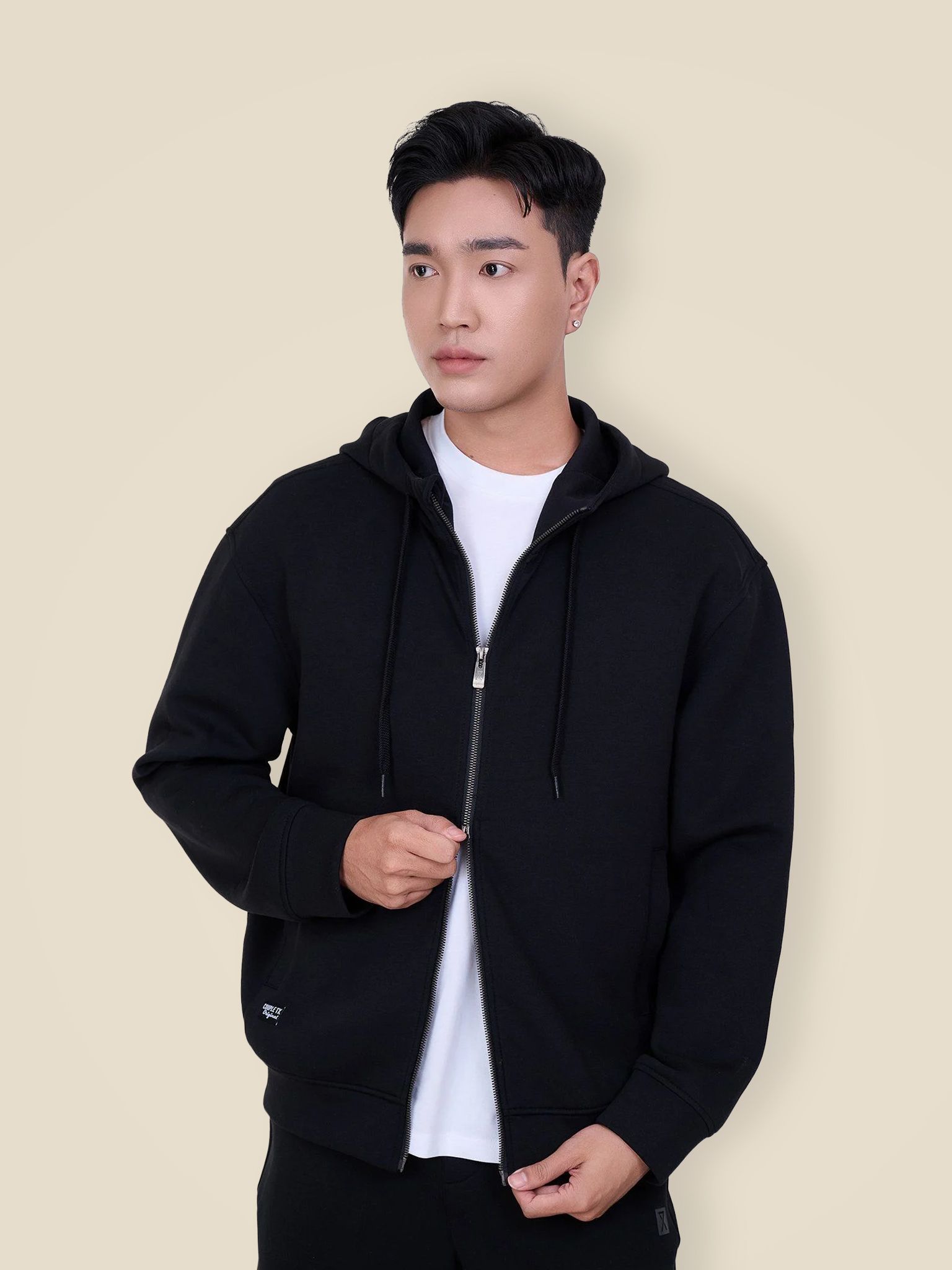 Áo Khoác Nam Thun Airlayer Double Zip Original Logo MOK 1059