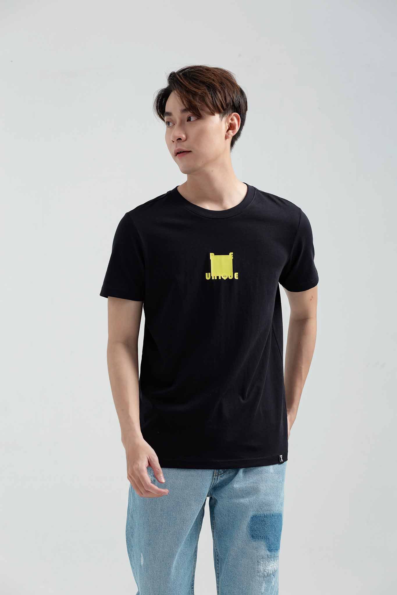 Áo Thun Nam Slim In Typo Be Unique MTS 1192 - Áo Thun Nam Slim In Typo Be Unique MTS 1192