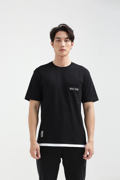 Áo Thun Nam Relax Fit Phối Túi Thêu Typo Digital Citizen MTS 1198