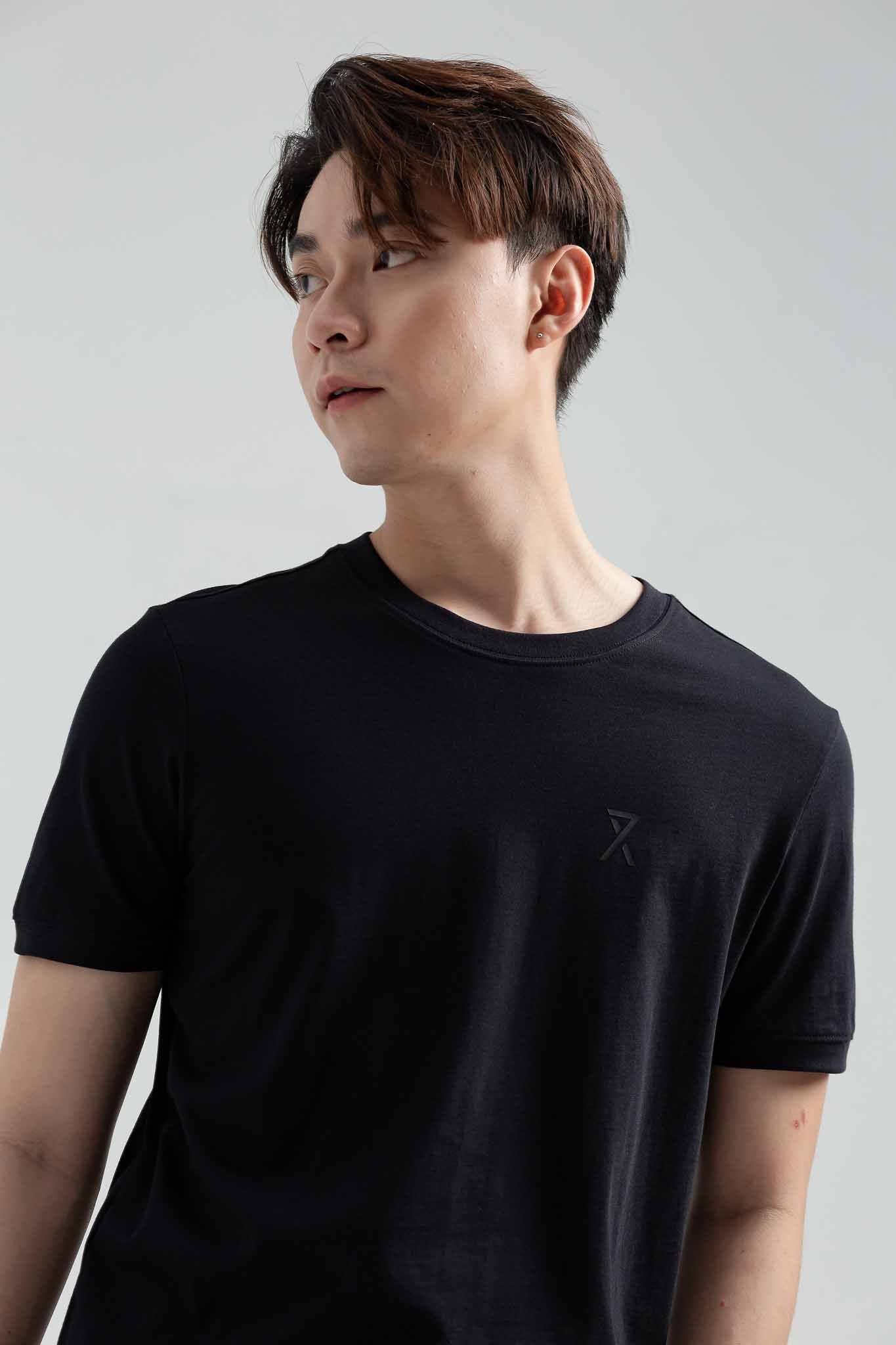 Áo Thun Nam Slim Bo Tay Logo In MTS 1205 -