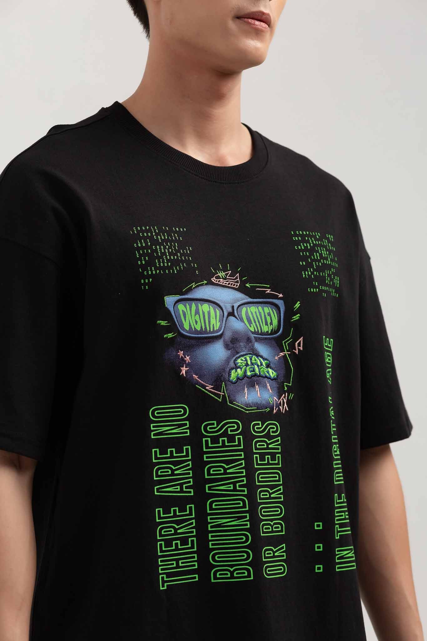 Áo Thun Nam Oversize In Graphics Digital Age MTS 1177 -