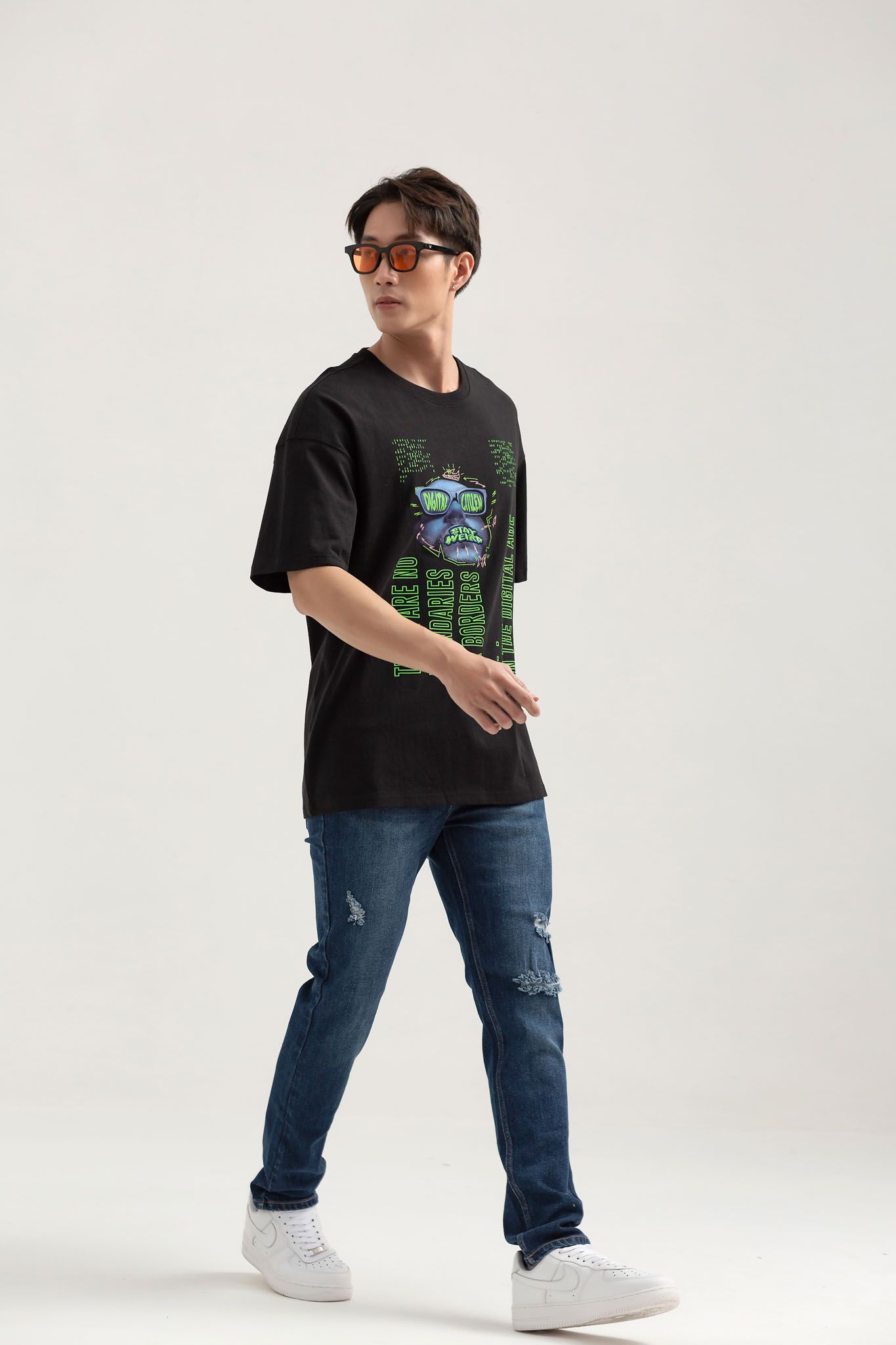 Áo Thun Nam Oversize In Graphics Digital Age MTS 1177 -