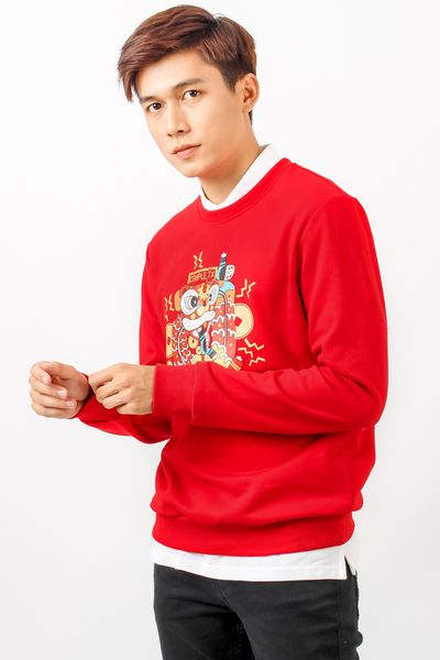 Áo Sweater Nam In Múa Lân OSM 1004
