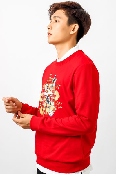 Áo Sweater Nam In Múa Lân OSM 1004