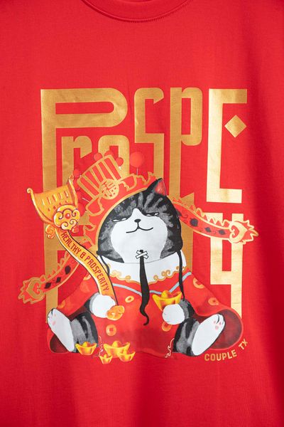 Áo Thun Nam Regular Fit In Mèo Thần Tài MTS 1233
