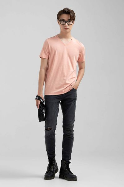 Áo Thun Nam Cổ Tim Slim Fit Basic MTS 1230