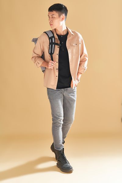 Áo Sơ Mi Nam Khaki Túi Hộp MSH 1001
